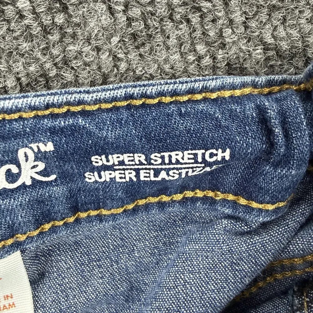 Cat & Jack Jeans Youth 14 Blue Straight Super Stretch Denim Adjustable Waist‎